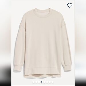 Old Navy Cream Oversized Crewneck Sweatshirt